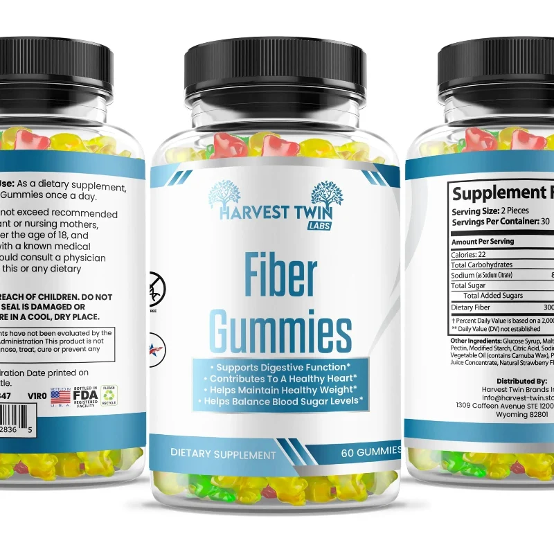 Responsible Harvest Twin Fiber Gummies Dietary Supplement – 60 Gummies Smart
