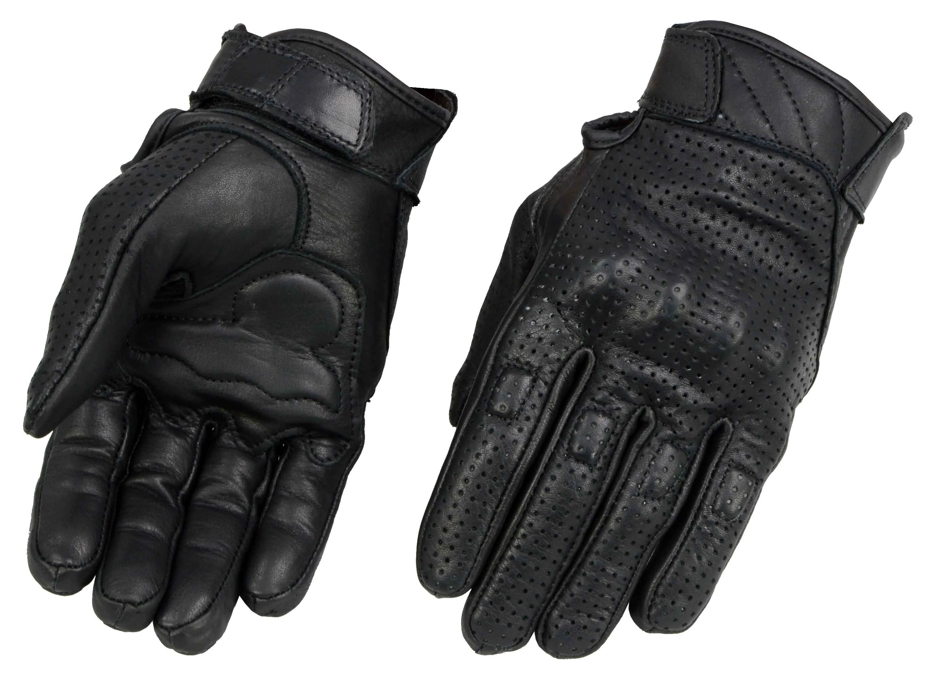 Sustainable Milwaukee Leather MG7500 Men’s Black Perforated Leather Gel Padded Palm Motorcycle Hand Gloves W ‘Rubberized Hard Knuckle For Protection Excellent