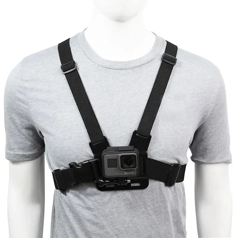 Healthy Adjustable Chest Strap Mount for Action Cameras – Compatible with GoPro Insta360 DJI SJCAM More Elite
