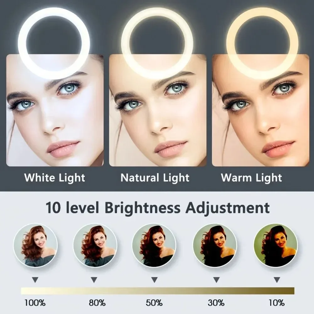 Carefully Designed 26cm LED Ring Light with Tripod Stand – Adjustable Selfie Light for Photography Makeup Expertly Made