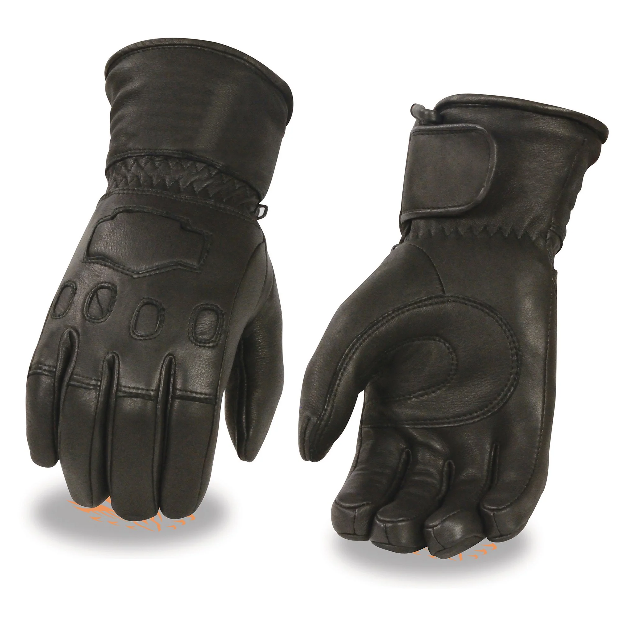 Expertly Made Milwaukee Leather G034 Men’s Black Deerskin Leather Thermal Lined Gauntlet Gloves Fine Crafted