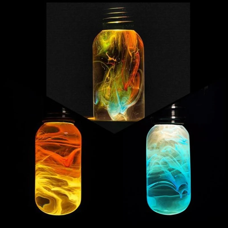 Practical LED Light Bulb Lamp with Wooden Base – Colorful Swirl Gradient Design High-Performance