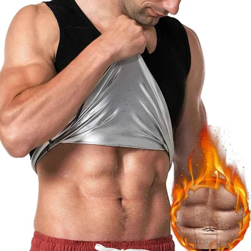 Elite Men s Slimming Shirt – Fat Burning Compression T-Shirt in Silver Blue and Gold Versatile