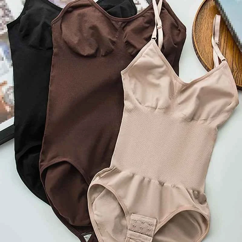 Smooth 3-Piece Shapewear Bodysuit Set – Women s Adjustable Body Shaper Black Brown Beige Secure