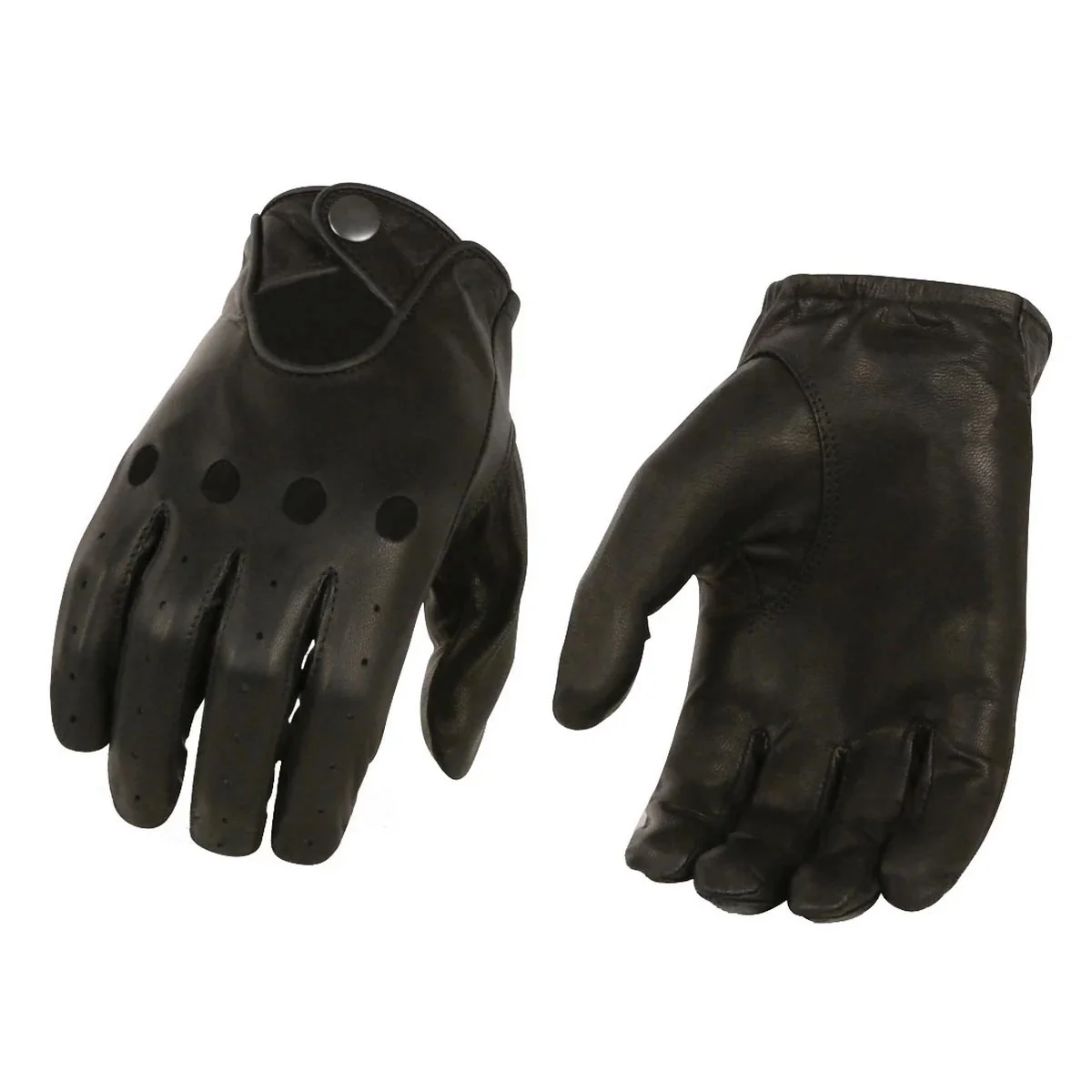 Top-Quality M Boss Motorcycle Apparel BOS37537 Men’s Black Unlined Leather Professional Driving Gloves Exclusive