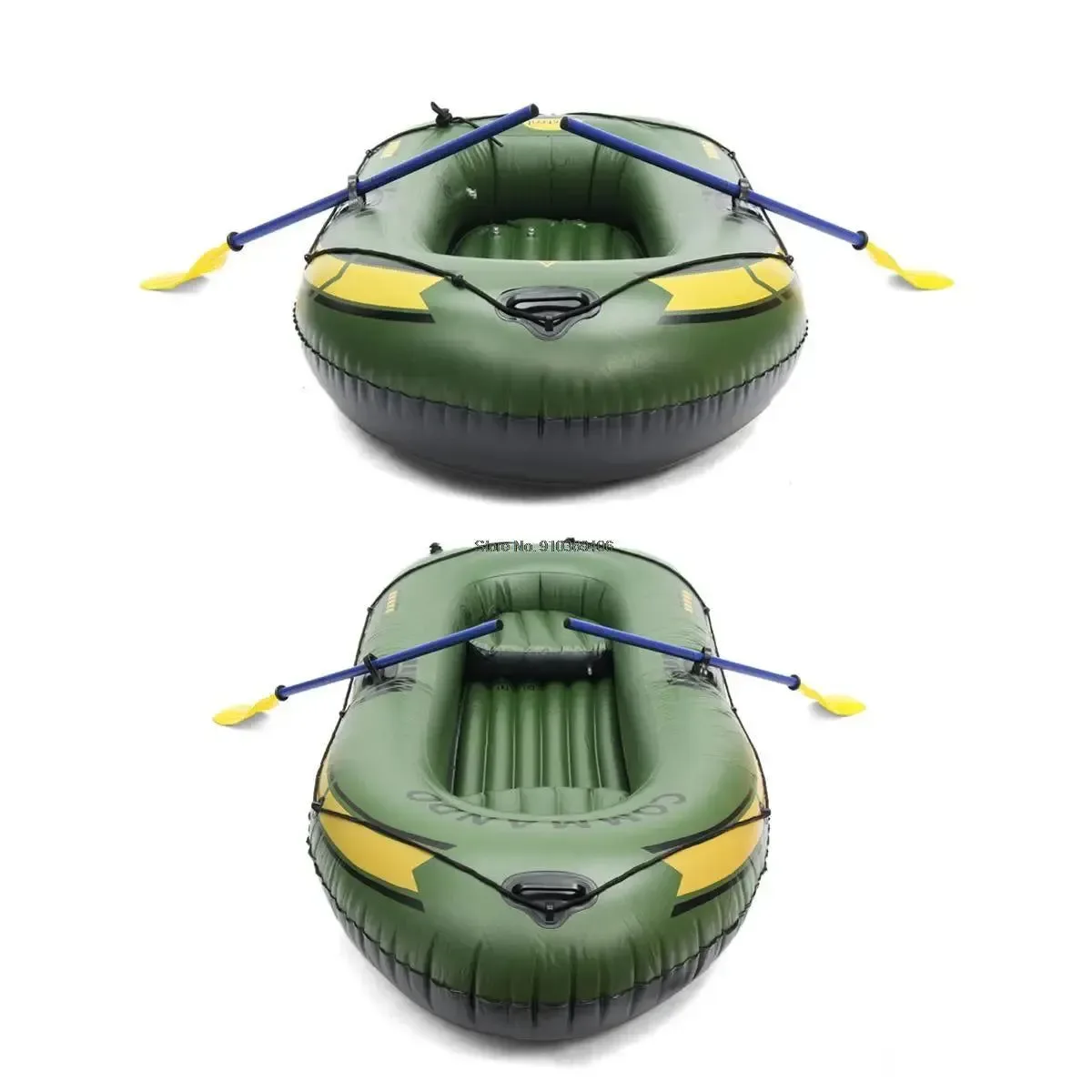 Optimized Inflatable Fishing Boat with Rod Holders 200kg Capacity 3-Person Raft for Lakes Rivers Original Design