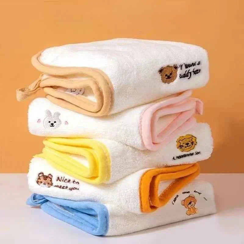 Proven 5pcs Baby Coral Fleece Towel Set 25x25cm Soft Newborn Face Drool Towels High-Quality