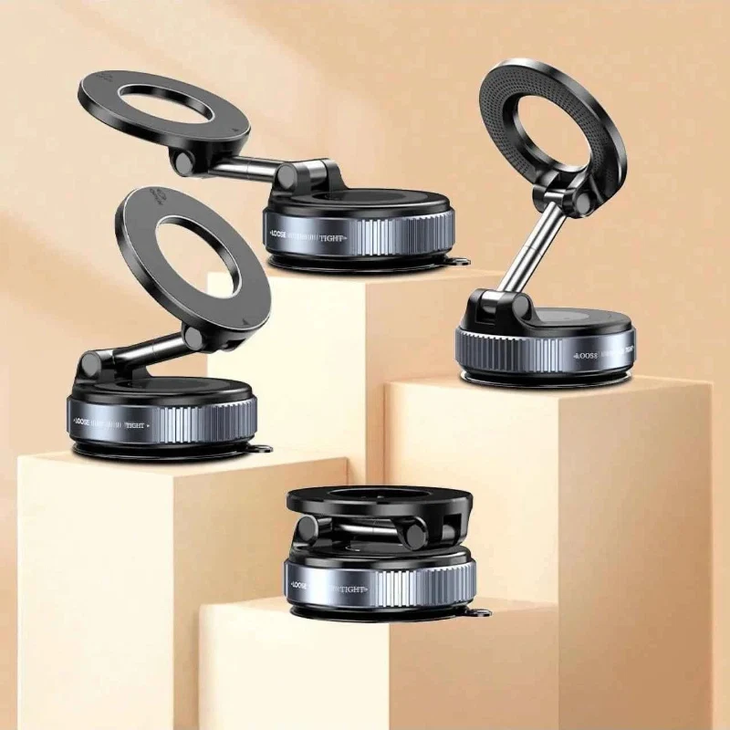 Consistent 2PCS 360° Rotating Magnetic Vacuum Suction Cup Car Phone Holder – Adjustable Phone Mount Stand for iPhone Android Expertly Made