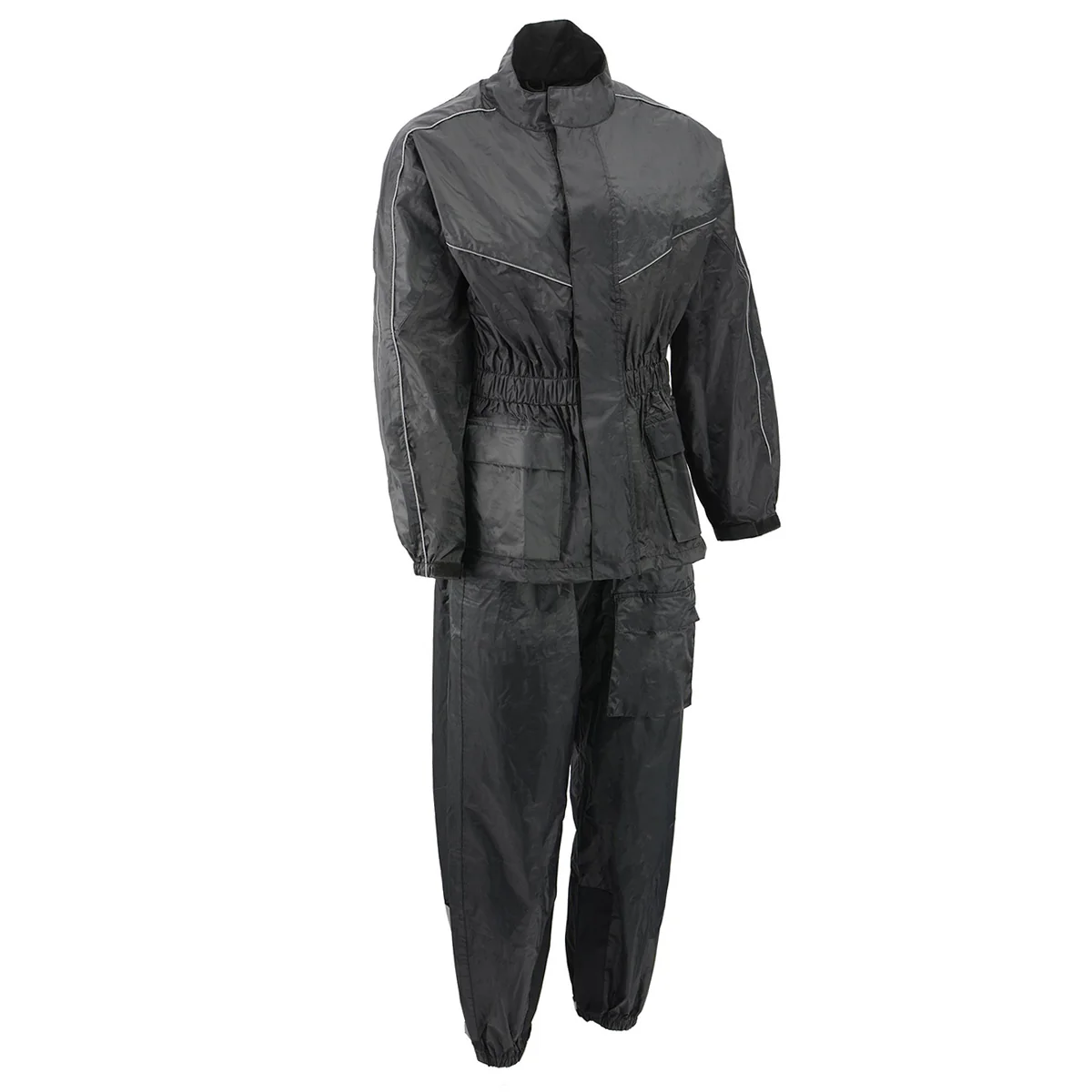 Premium Material M-Boss Motorcycle Apparel BOS29601 Nylon Black Orange 2-Piece Motorcycle Rain Gear for Men and Women Reliable