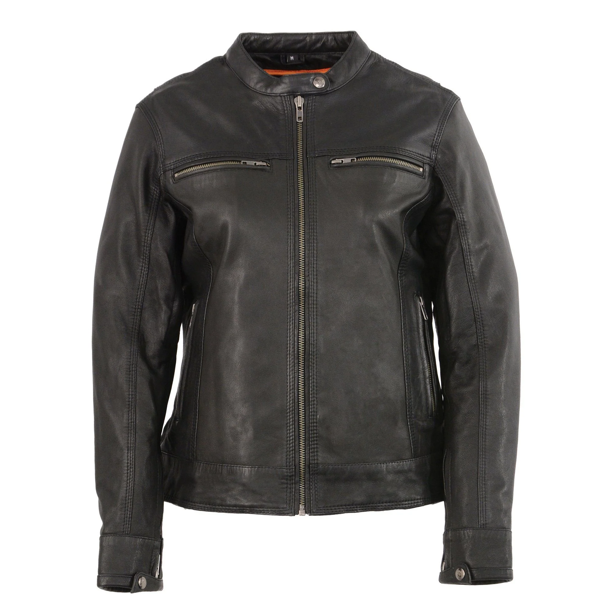Contemporary Milwaukee Leather MLL2552 Women’s Distressed Brown ‘Cool-Tec’ Leather Triple Stitch Scooter Jacket Top-Quality