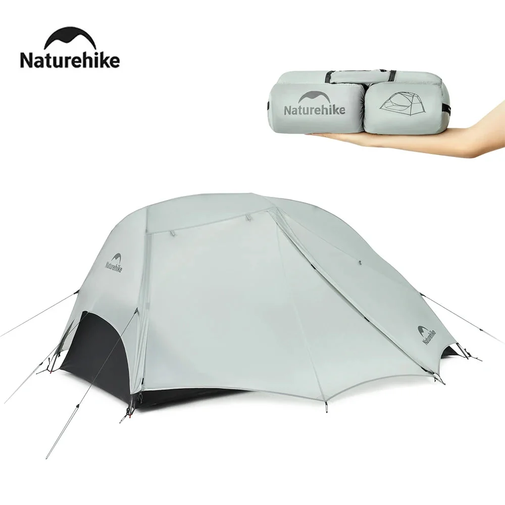 Enhanced Naturehike Ultralight 2-Person Camping Tent 2025 – Waterproof 4-Season Backpacking Shelter with Aluminum Poles Solid