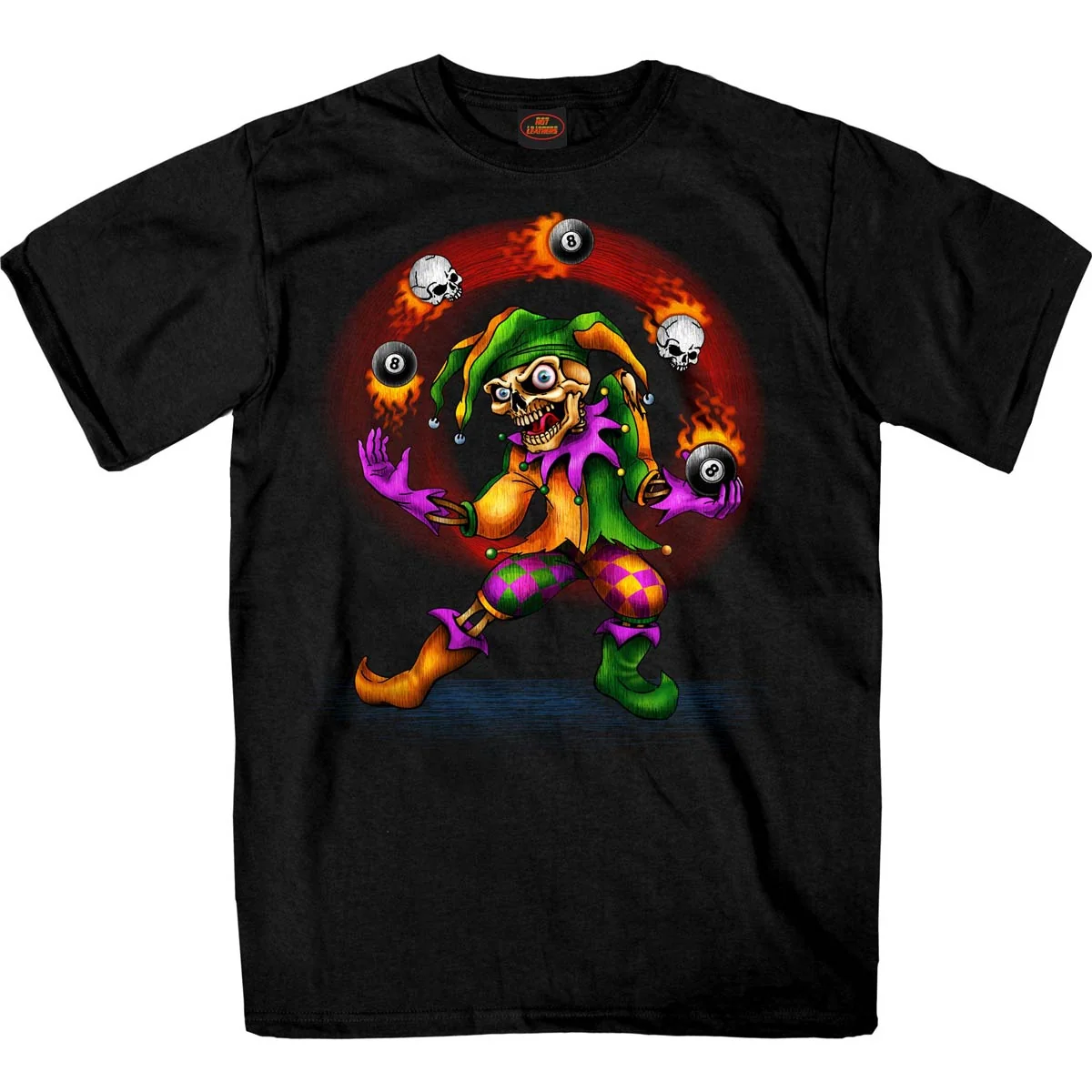 Breathable Hot Leathers GMS1526 Men s Black Short Sleeve Juggler T-Shirt High-Performance