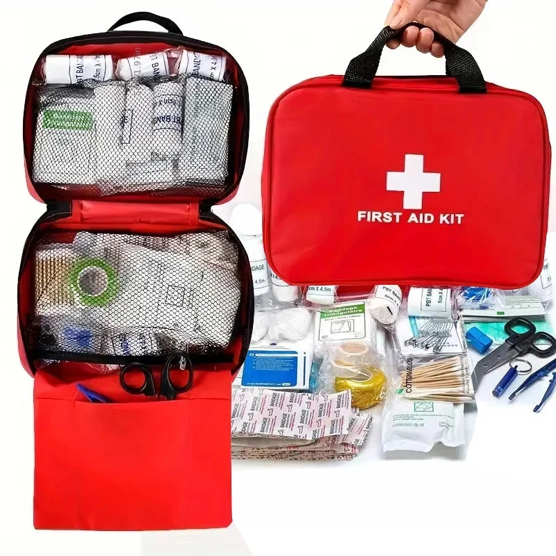 Dependable 184-Piece Portable First Aid Kit – Multi-Purpose Emergency Medical Bag for Outdoor Hiking Camping Fine