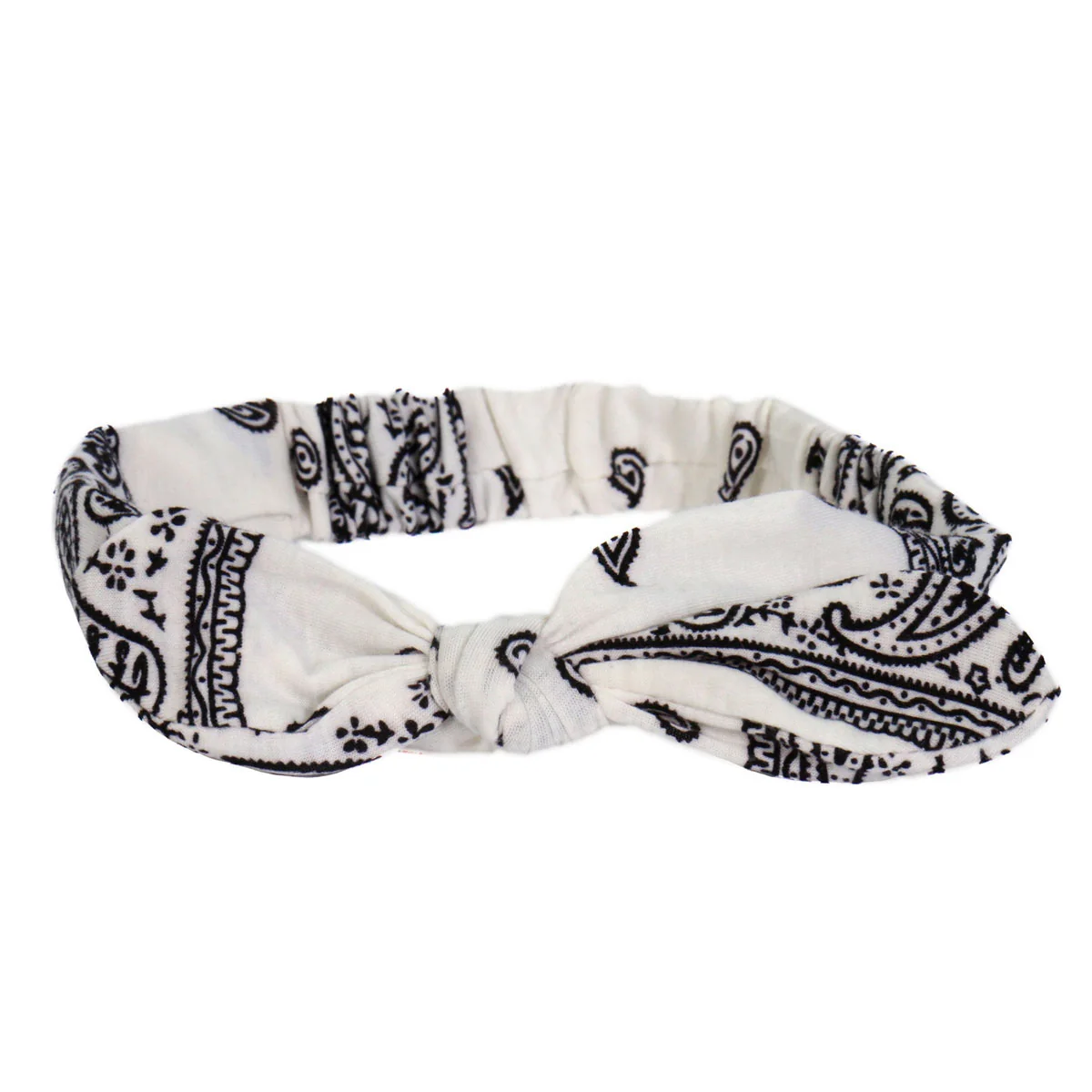 Sophisticated Hot Leathers HRJ1005 Paisley White Headband Detailed