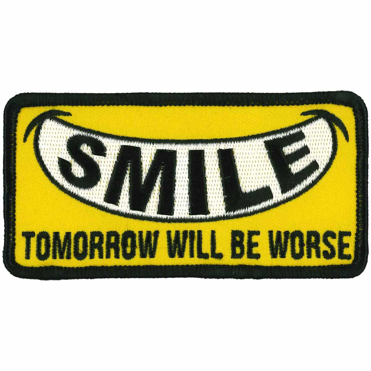Recyclable Hot Leathers PPW1024 4 Inch Smile Tomorrow Worse Patch Stylish