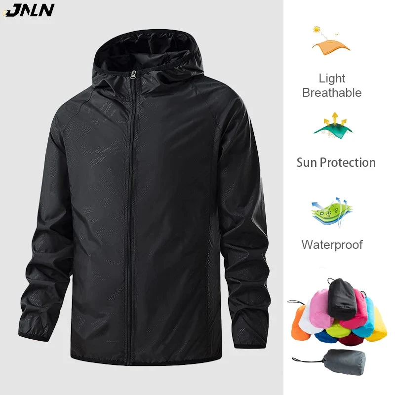 Innovative Unisex Waterproof Windbreaker Hiking Jacket – Anti-UV Quick-Dry Packable Rain Coat for Camping Climbing Fashionable
