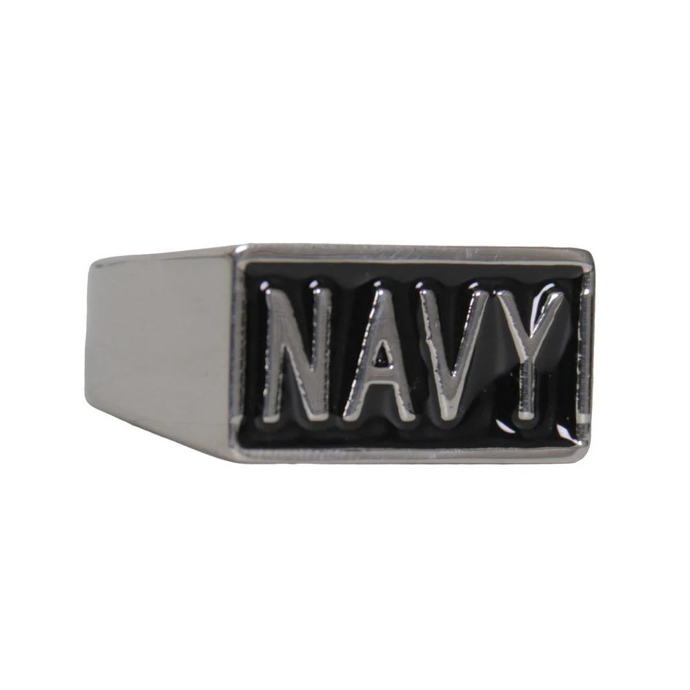 Green Hot Leathers JWR2135 Men’s Silver ‘Navy’ Stainless Steel Ring Outstanding