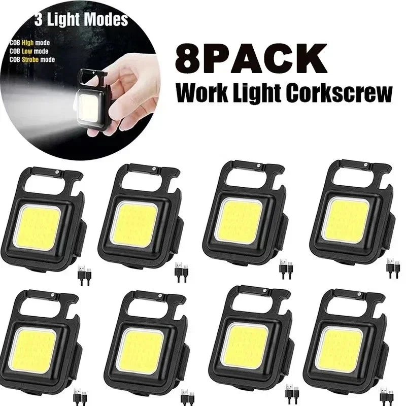 Green 800-Lumen USB Rechargeable Mini LED Flashlight Waterproof Keychain Pocket Torch with Magnetic Base – Multi-Pack 2–8 Pieces 800-Lumen USB Rechargeable Mini LED Flashlight – Waterproof Keychain Pocket Torch Artisan