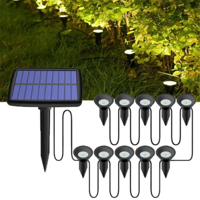 Prestigious IP65 Solar Garden Pathway Lights LED Warm 2-in-1 10-in-1 Stylish