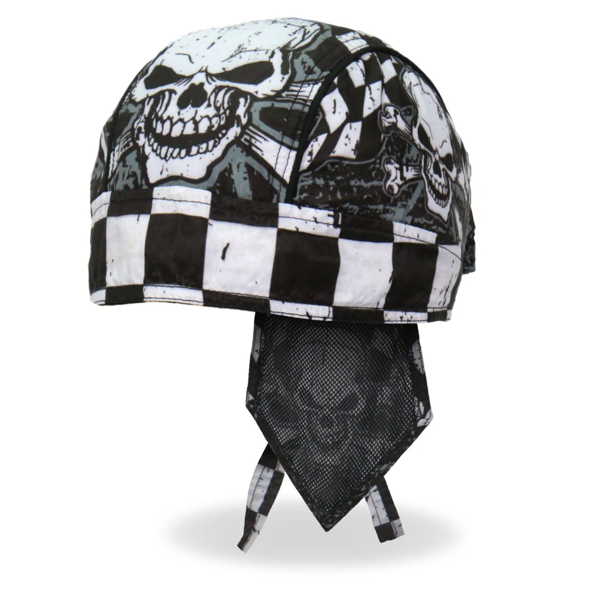 Relaxed Hot Leathers HWH1115 Checkered Flags Headwrap Fast
