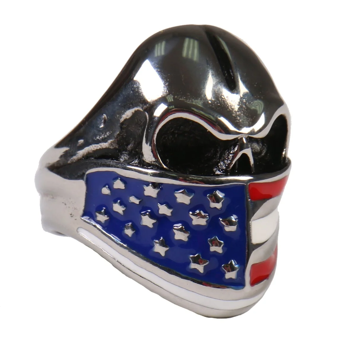 Reusable Hot Leathers JWR2128 Men’s Flag Bandana Skull Ring Healthy