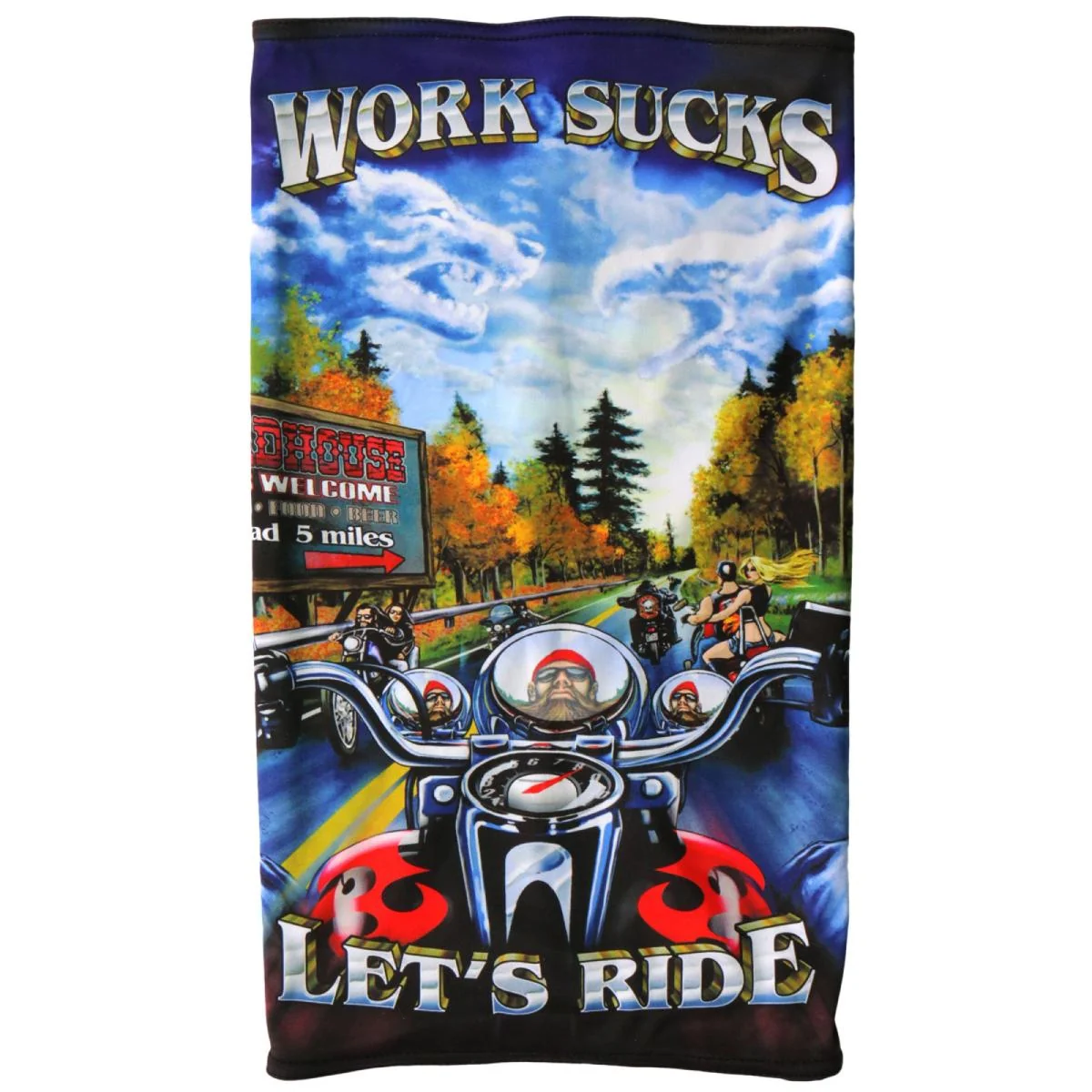 Versatile Hot Leathers HWN2026 Work Sucks Neck Gaiter Easy-to-Use