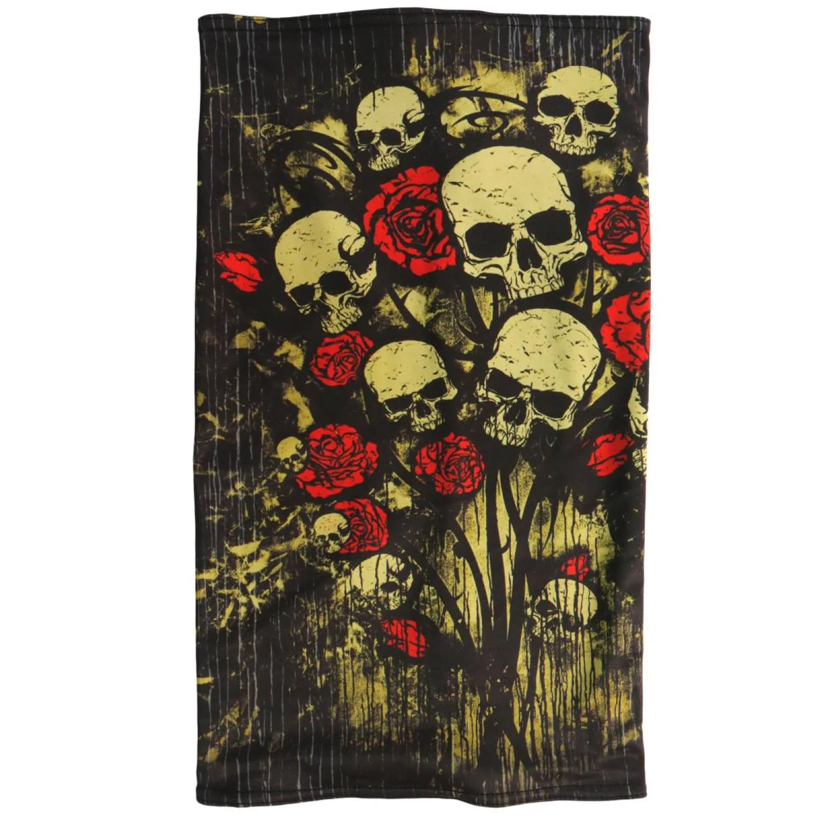Traditional Hot Leathers HWN2034 Skull Bouquet Neck Gaiter Secure