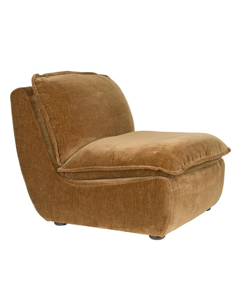 Solid Lounge Chair Radley- Cognac Excellent