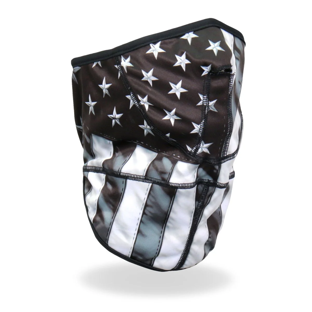 Casual Hot Leathers FWC2004 Grey American Flag Face Wrap Neck Warmer Clean
