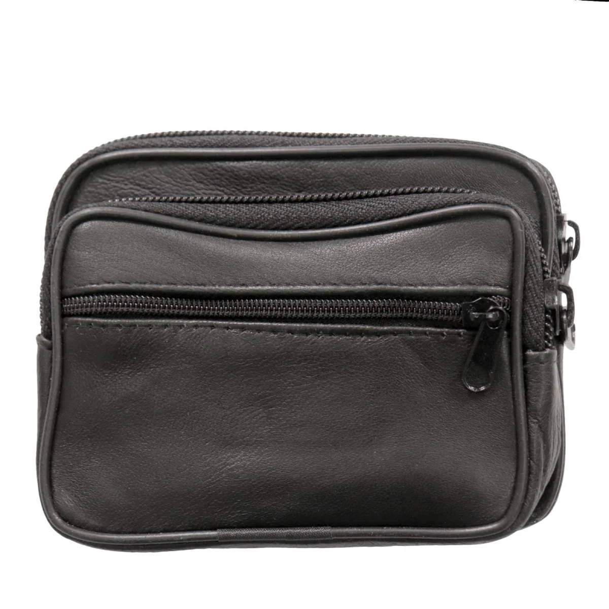 Long-Lasting Hot Leathers BGA2006 3 Zipper Leather Wallet Case Elegant