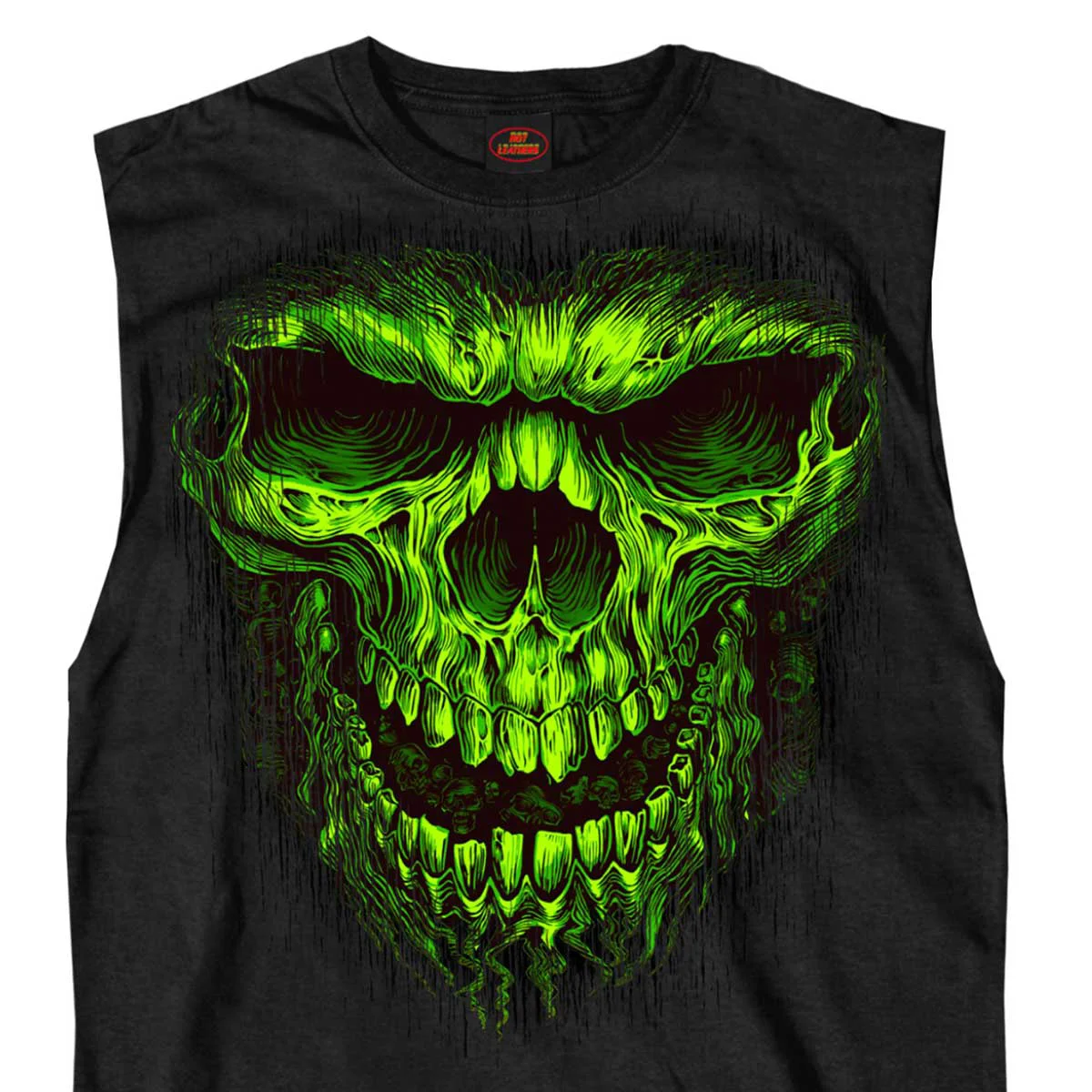 Classic Hot Leathers GMT3201 Men s Black ‘Shredder’ Sleeveless Tank Top Shirt High-Grade