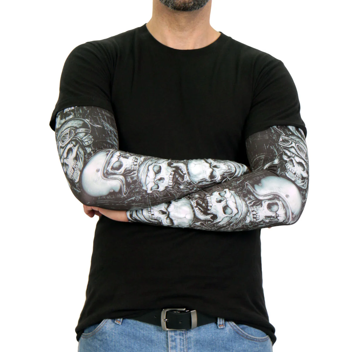 Original Design Hot Leathers ARM1004 Five Skulls Arm Sleeve Carefully Designed