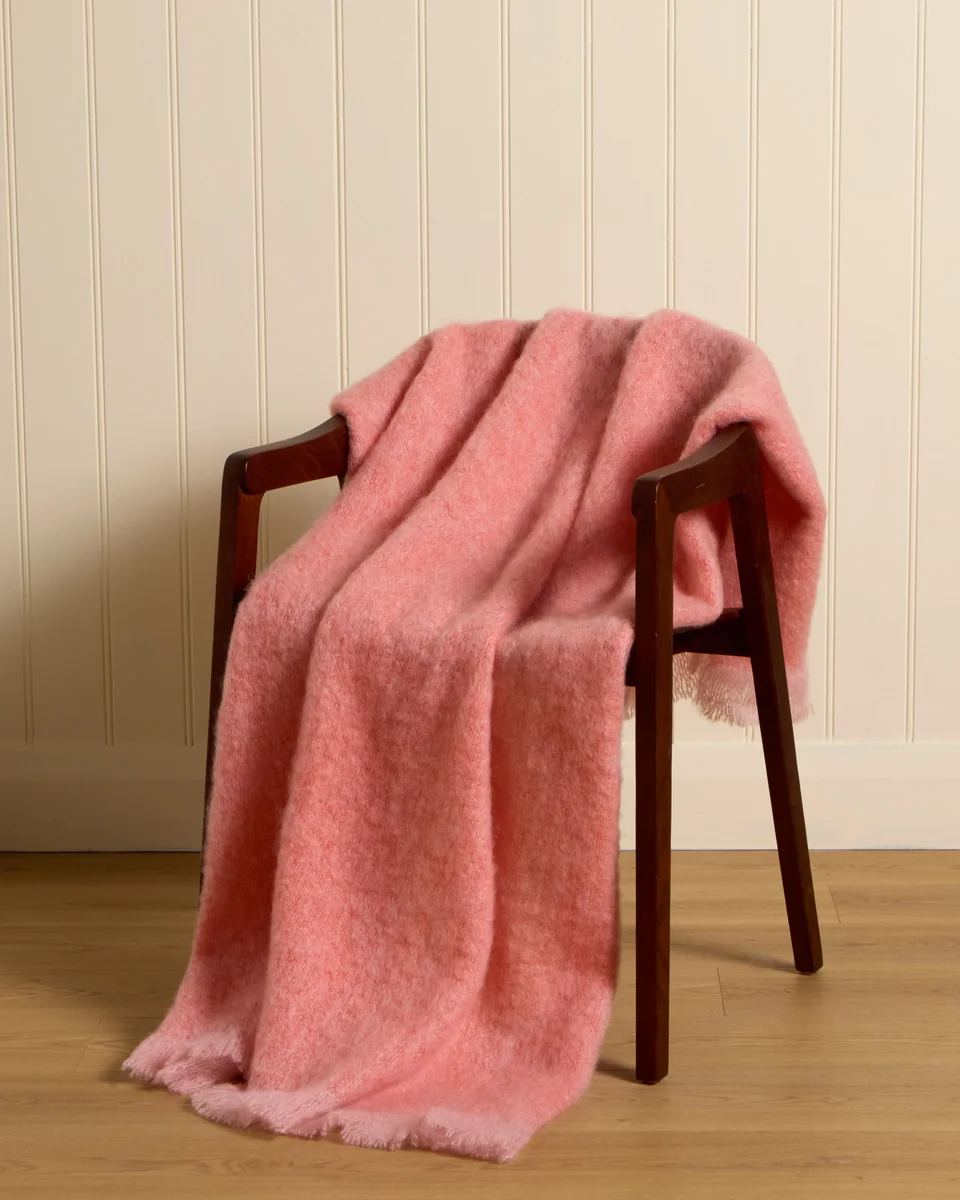 High-Quality Sunlit Shore Mohair Throw Functional