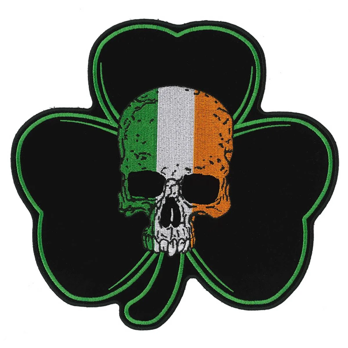 Reusable Hot Leathers PPQ1347 Shamrock Skull 9 Patch Clean