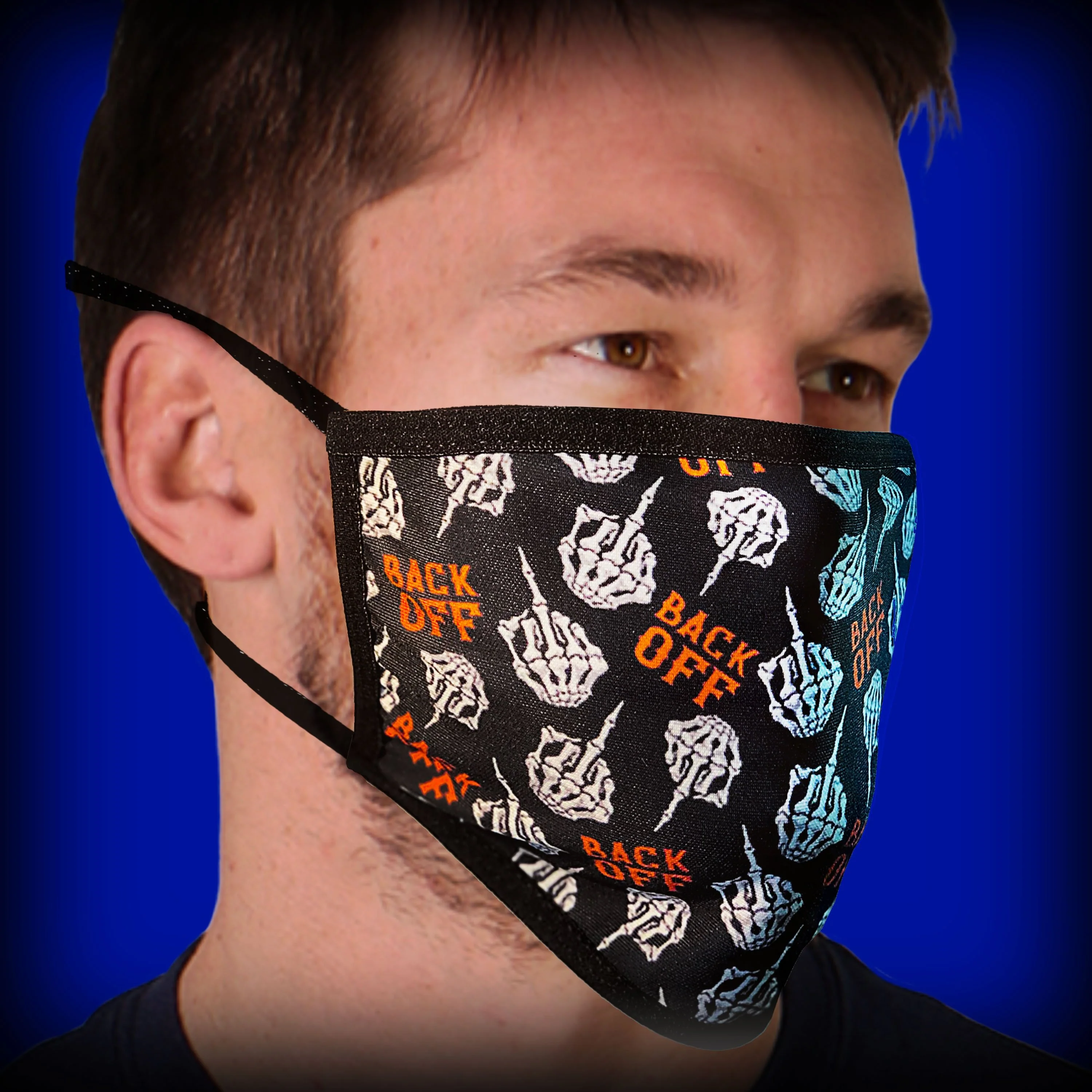 Easy-to-Use Hot Leathers FMD1009 Back Off Finger Face Mask High-Performance