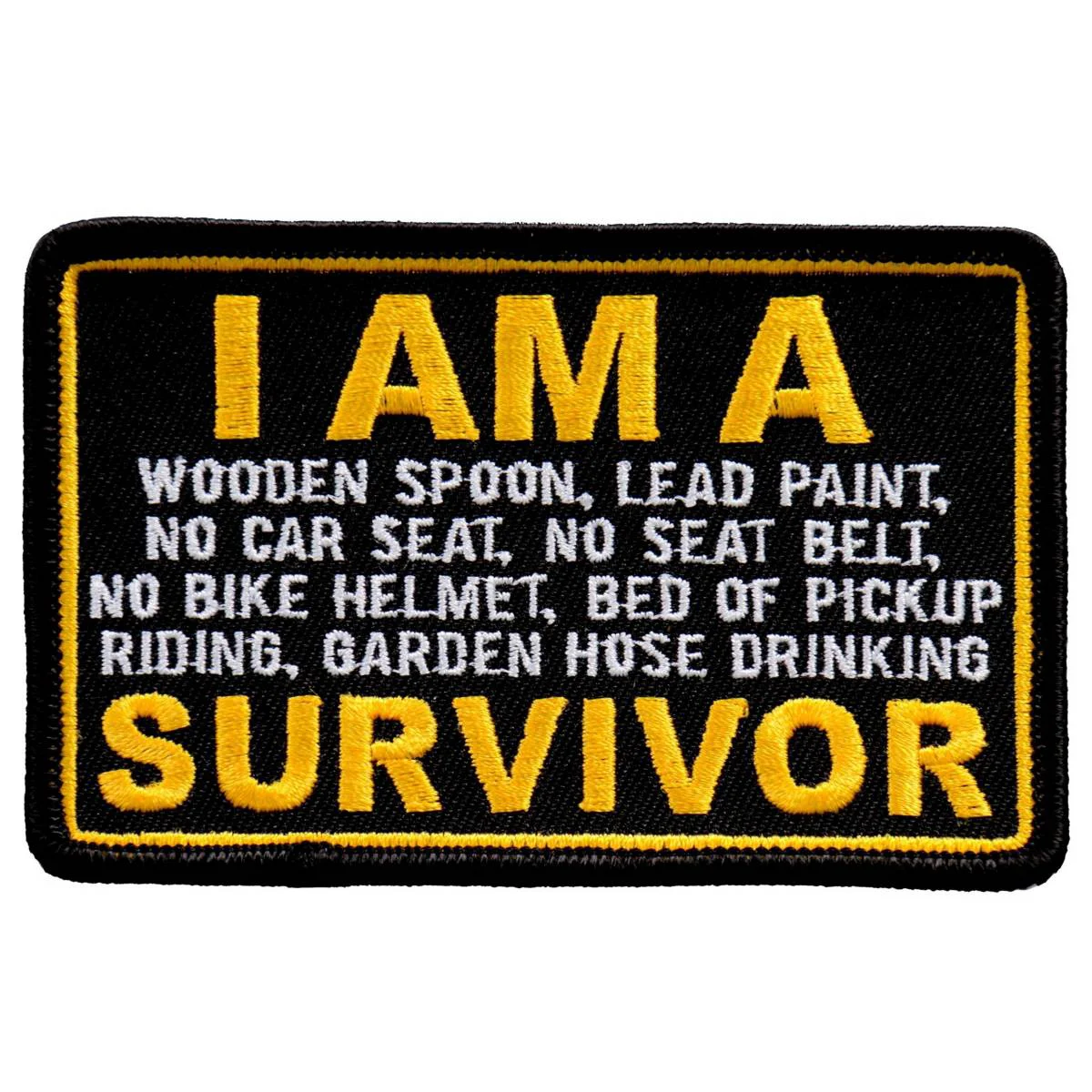 Pure Hot Leathers PPL9746 4 Inch I Am a Survivor Patch Certified