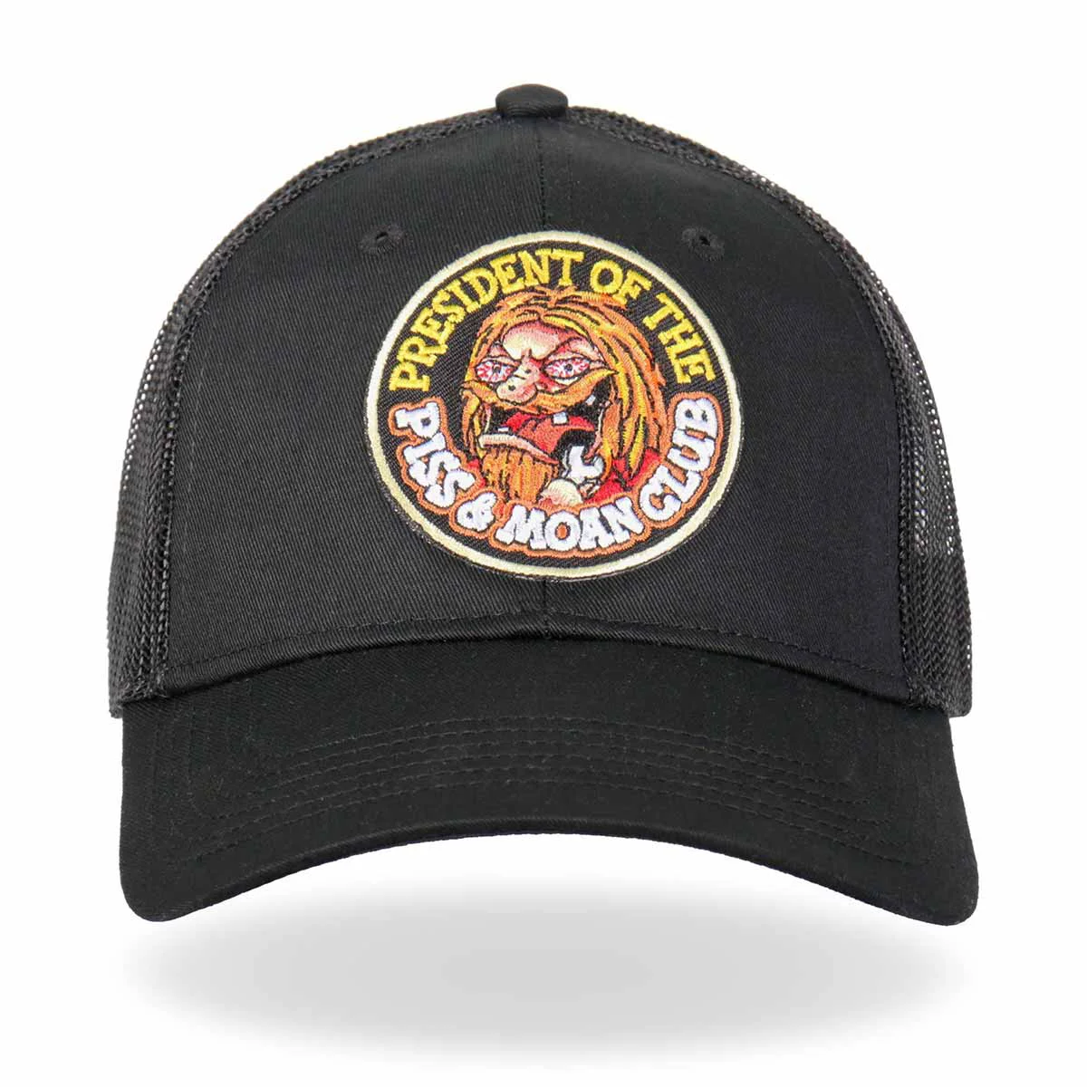 Verified Hot Leathers GSH2008 Piss and Moan Club Black Snapback Hat Fine Crafted