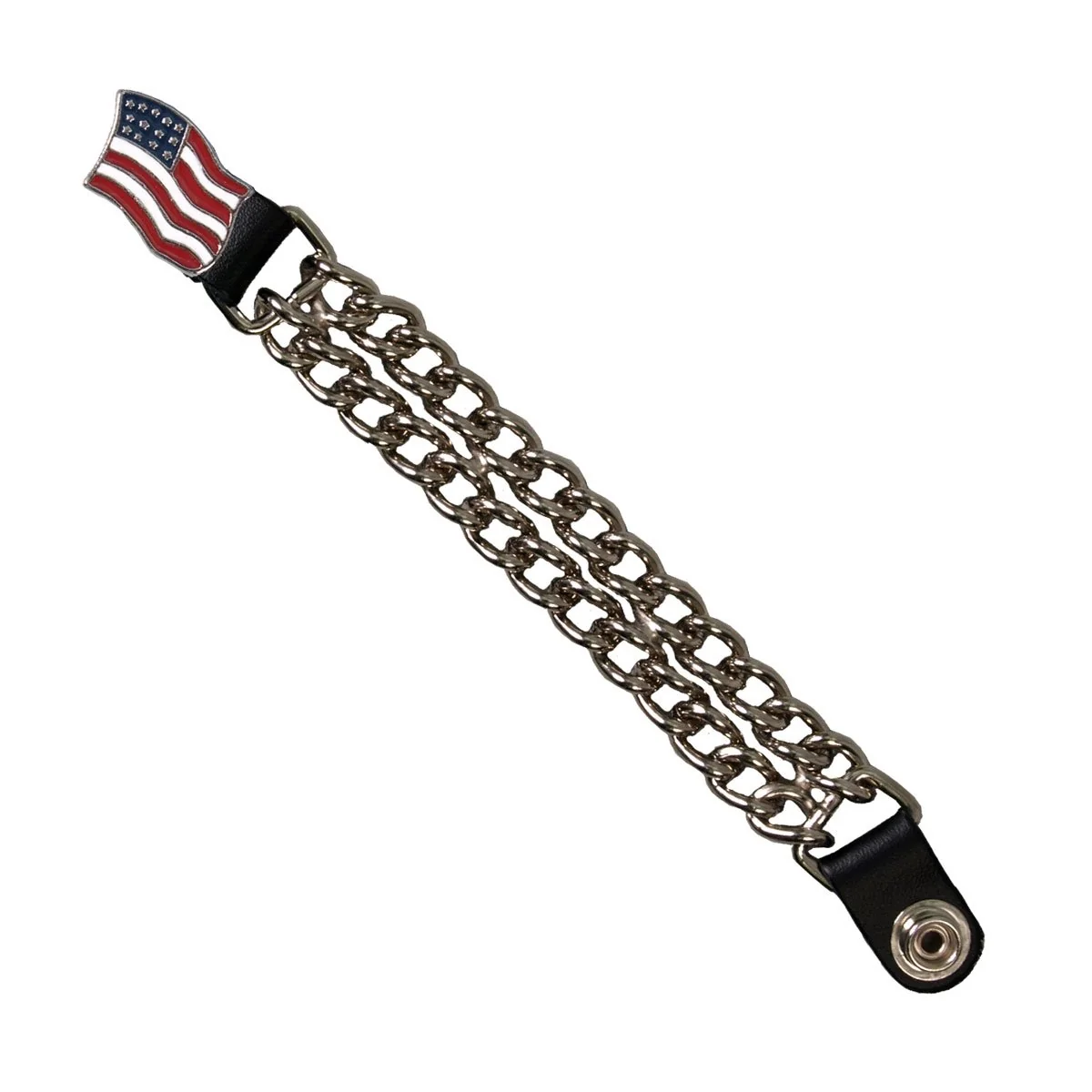 Easy-to-Use Hot Leathers VXC1010 American Flag Chain Vest Extender Artisan
