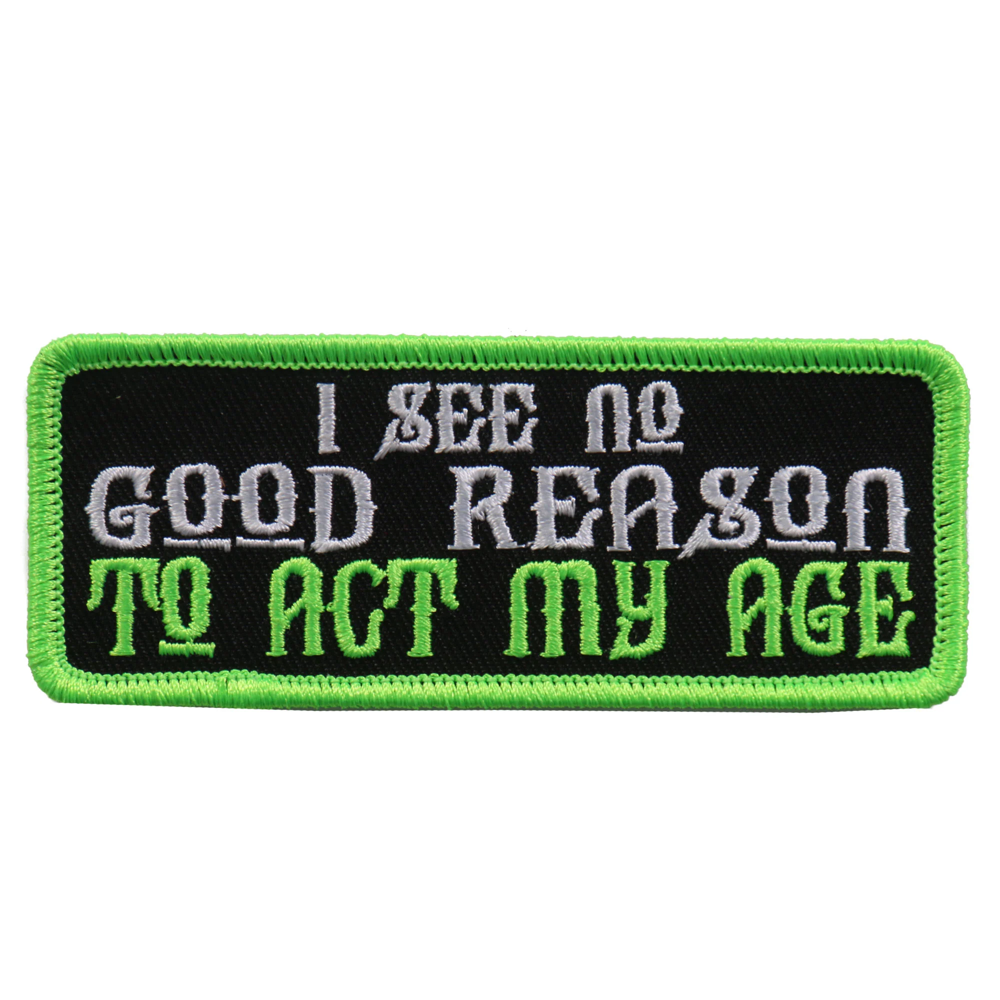 Organic Hot Leathers PPL9590 I See No Good Reason 4 x1 Patch Eco-Friendly