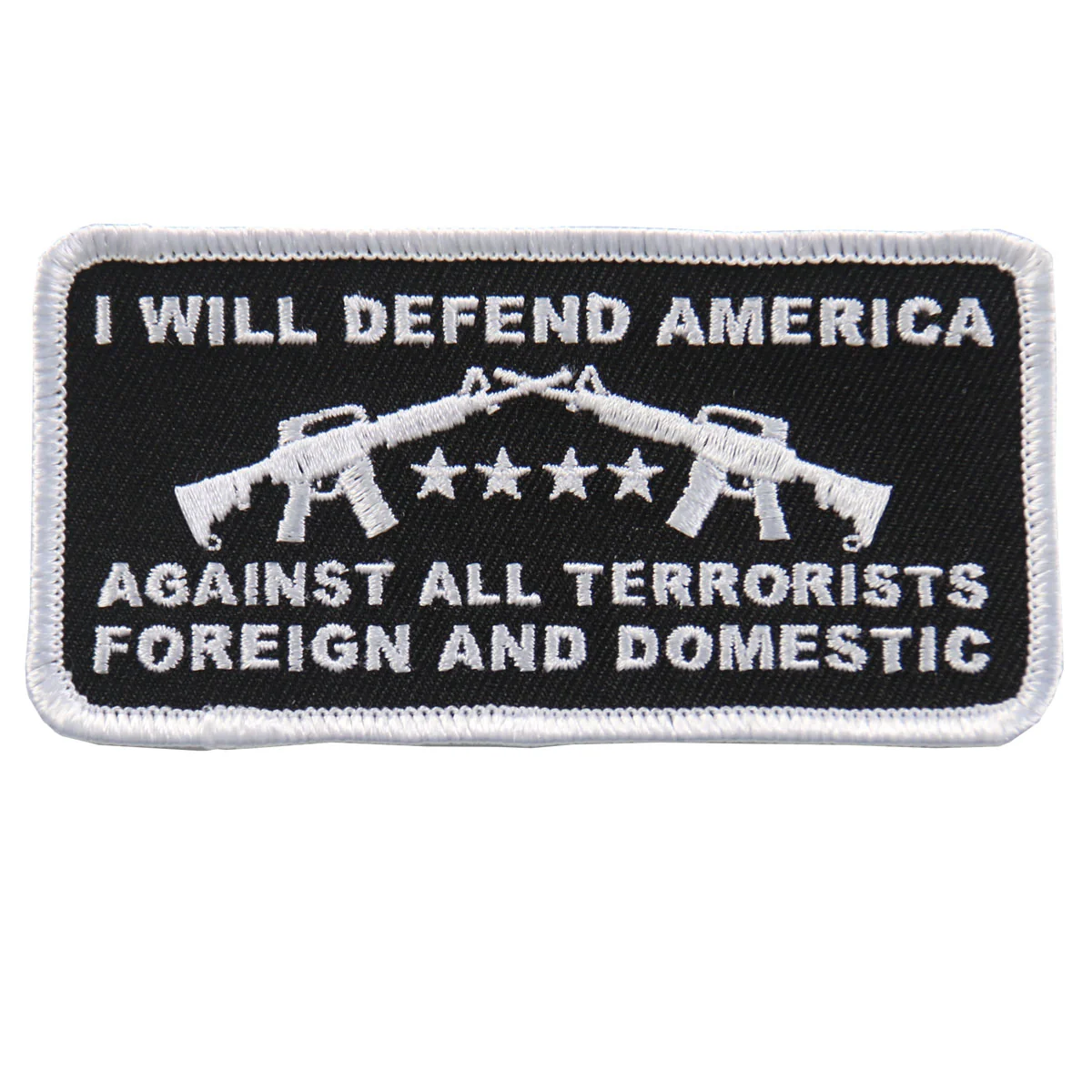 Refined Hot Leathers PPL9579 I Will Defend America 4 x2 Patch Powerful