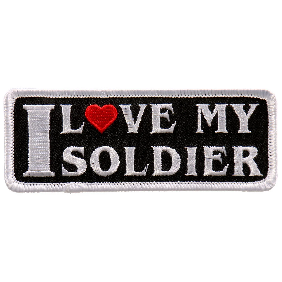 Proven Hot Leathers PPL9727 I Love My Soldier 4 x2 Patch Fine Crafted