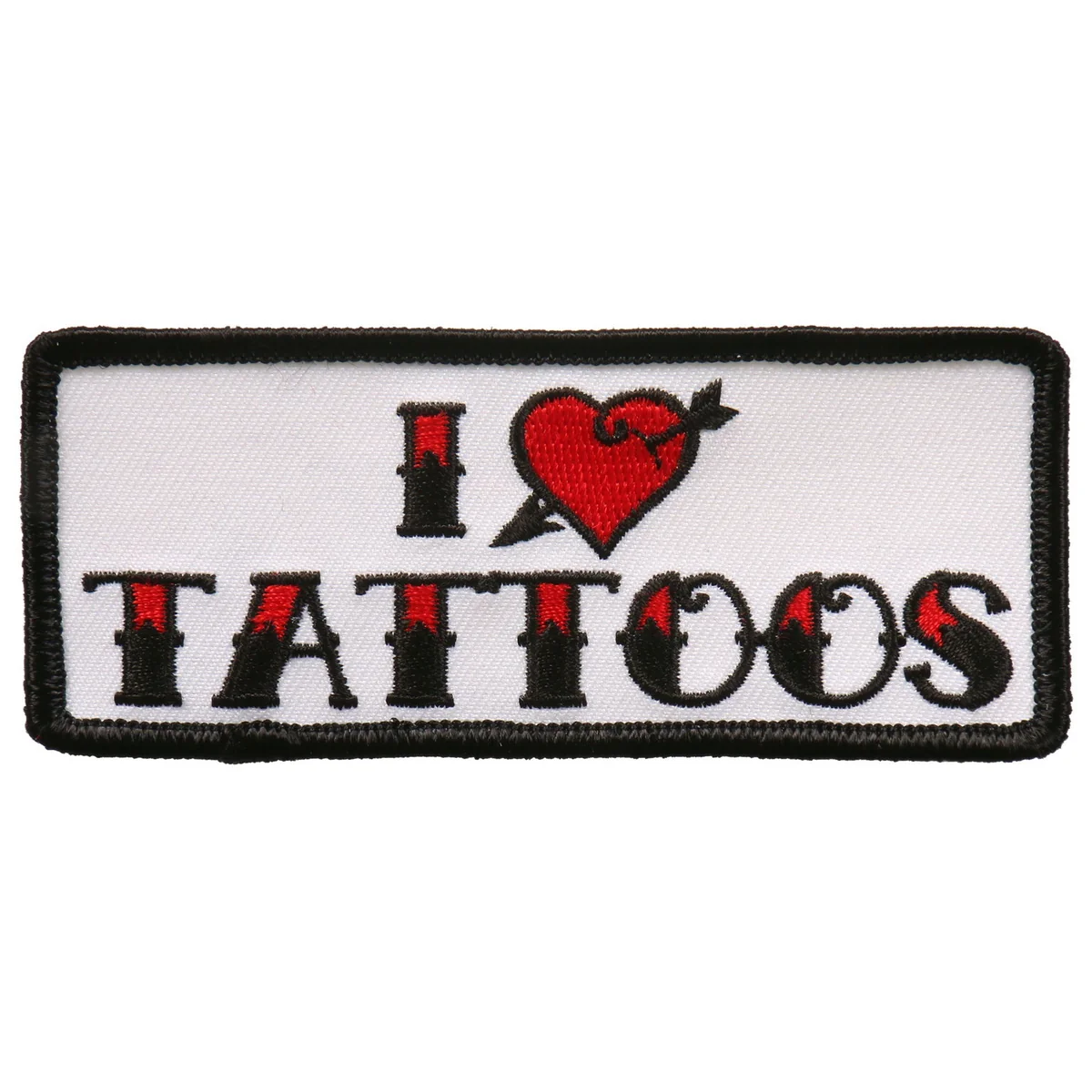 Flexible Hot Leathers PPL9686 I Heart Tattoos 4 x2 Patch Casual