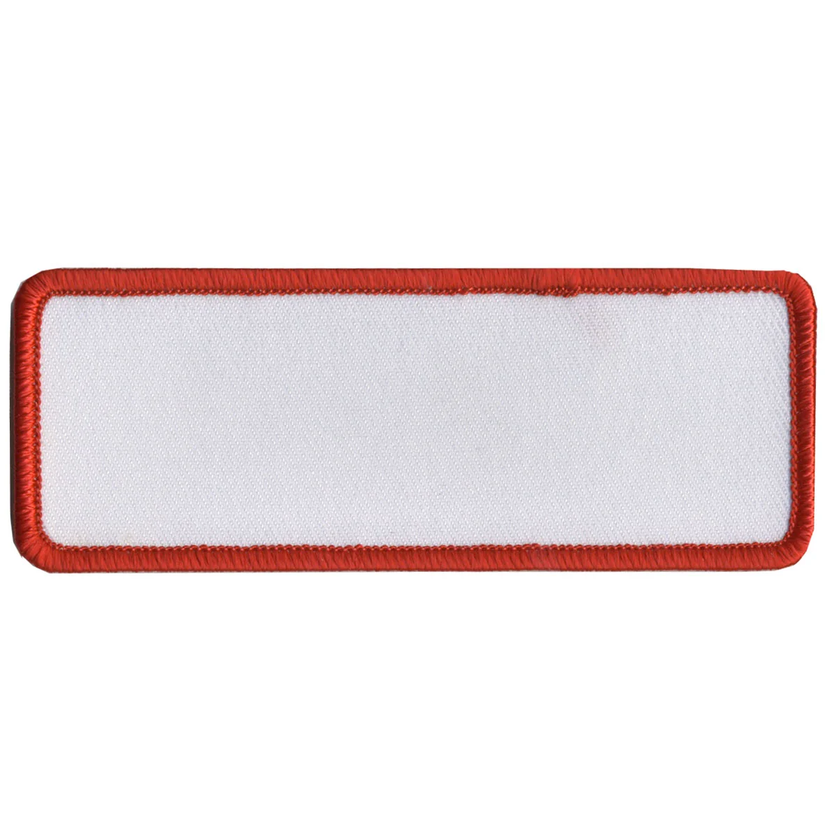 Advanced Hot Leathers PPP1006 Blank White with Red Trim 4 x 1.5 Patch Fashionable