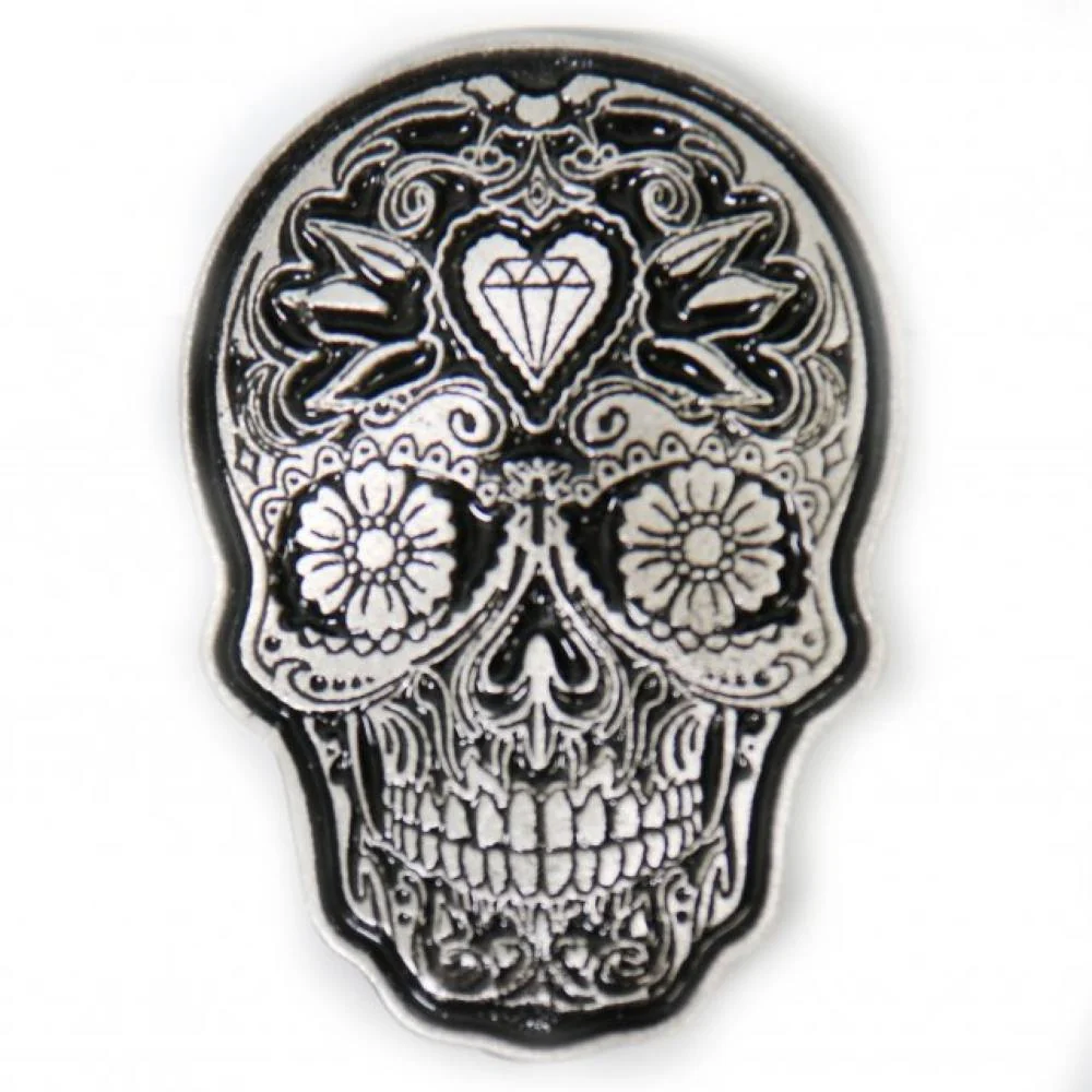 Recyclable Hot Leathers PNA1229 Sugar Skull Pin Premium