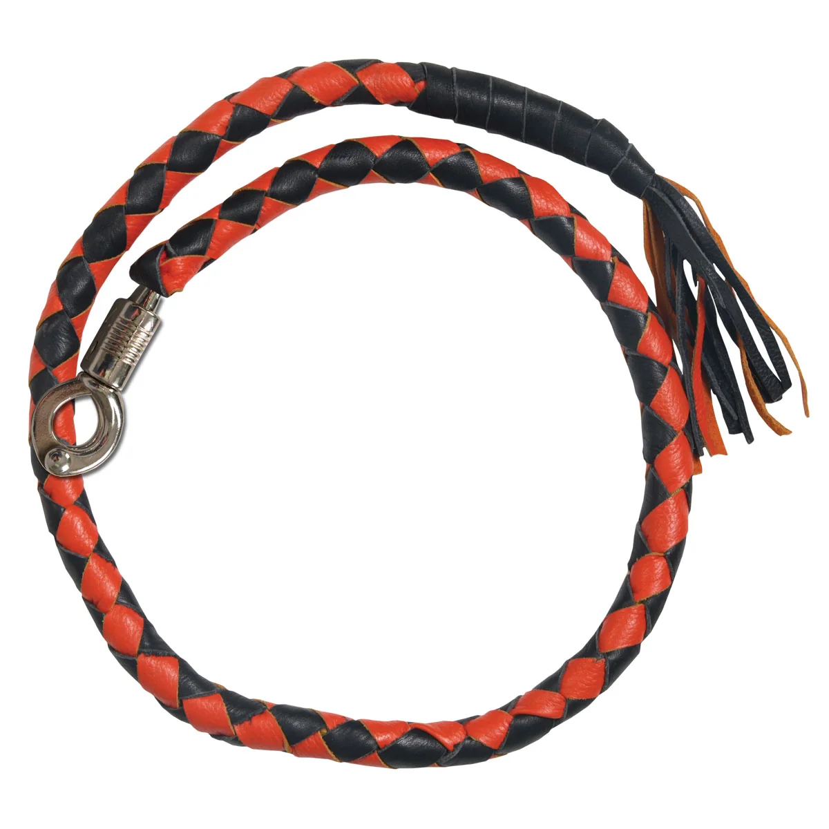 Responsible Hot Leathers MWH1104 Get Back Black and Orange Leather Whip Certified