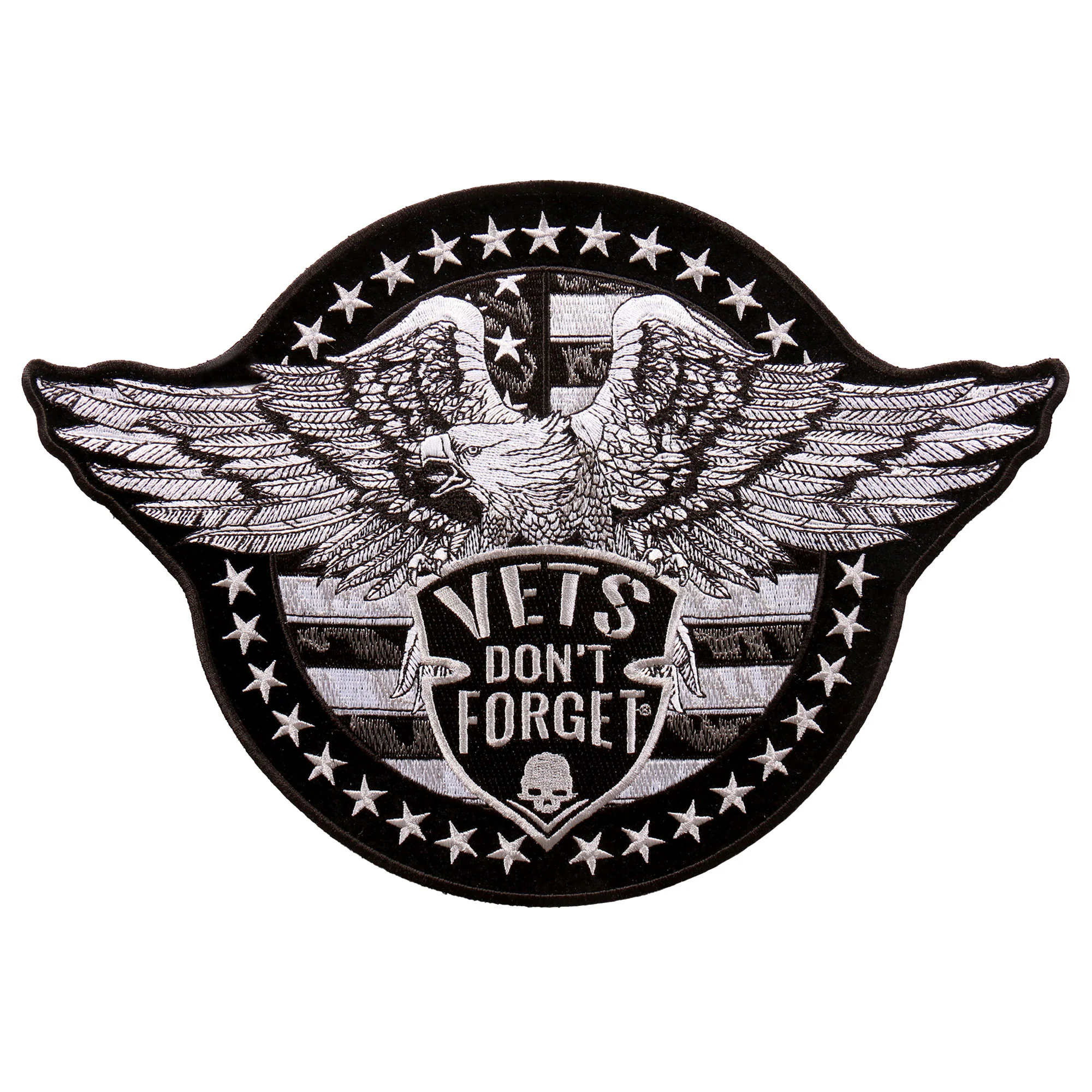 First-Class Hot Leathers PPA9797 Vets Don’t Forget Eagle 12 x8 Patch Exceptional