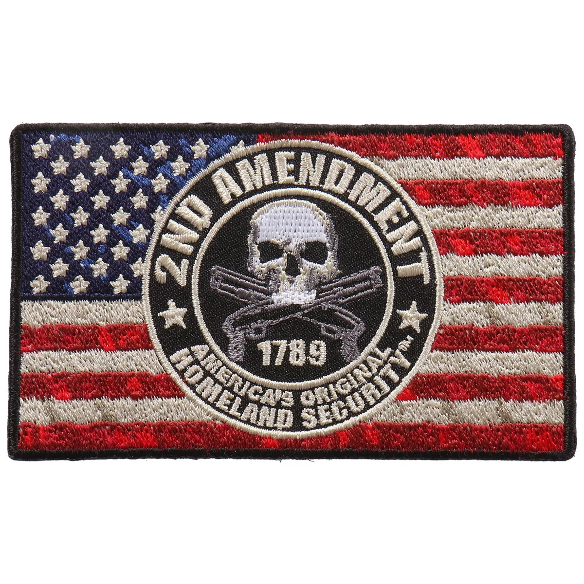 Crafted Hot Leathers PPA9843 2nd Amendment Flag 4 x2 Patch Exceptional