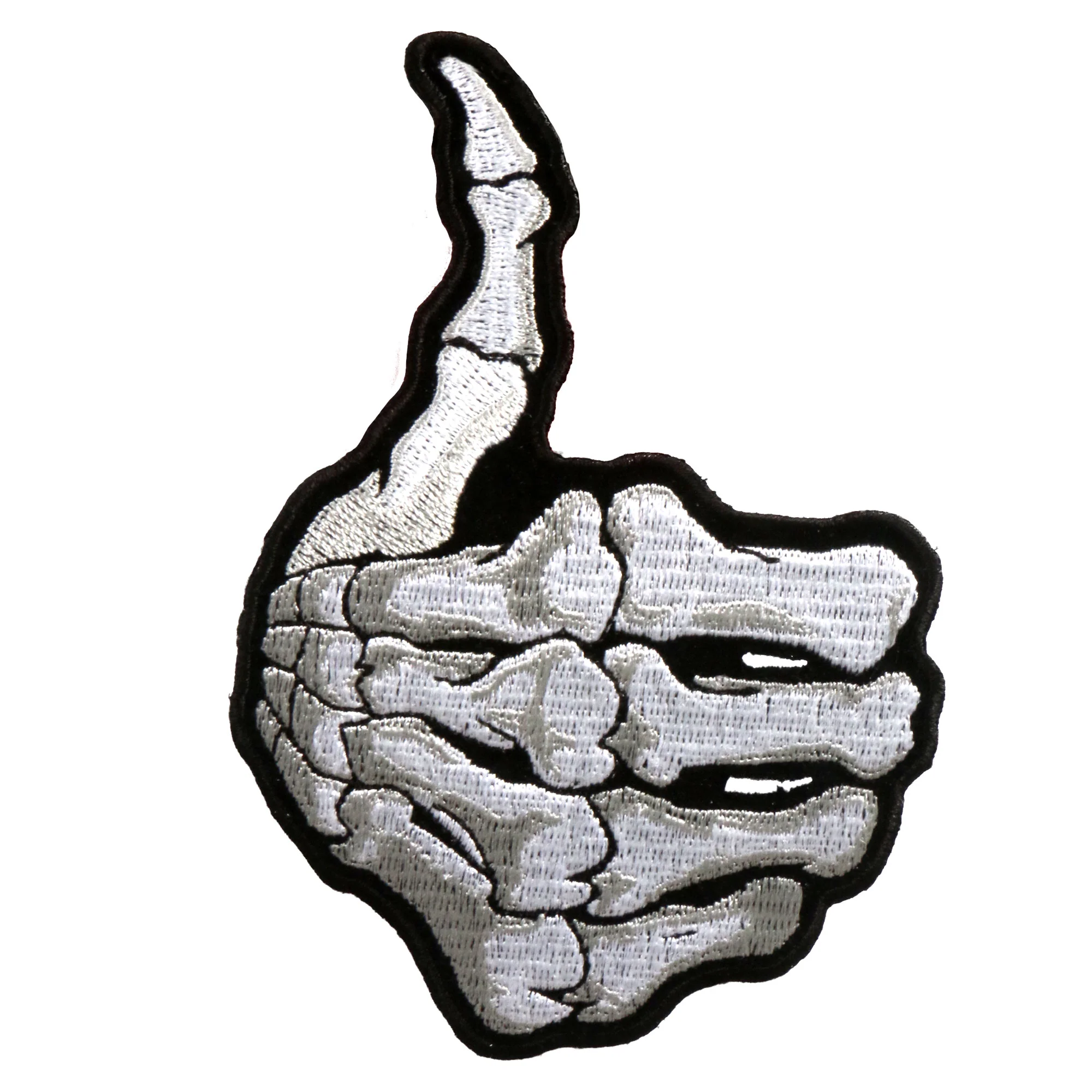 Crafted Hot Leathers PPA9110 Skeleton Thumbs Up 3 x 5 Patch Sophisticated