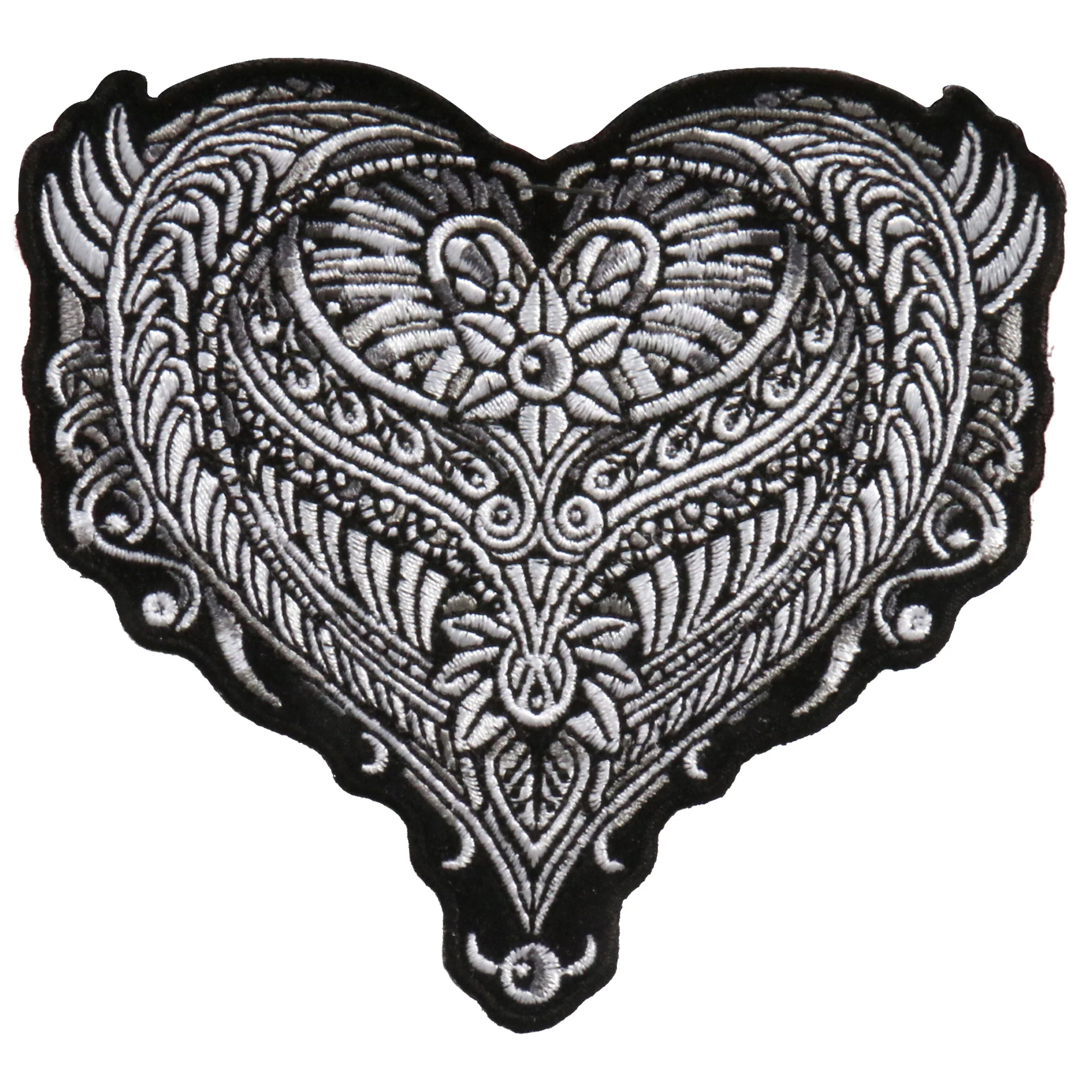 Original Design Hot Leathers PPA9200 Ornate Heart 4 x 4 Patch Elegant