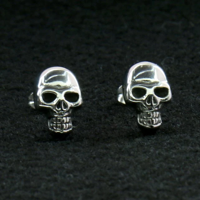 Modern Hot Leathers JWE2102 Skull Post Earrings Crafted